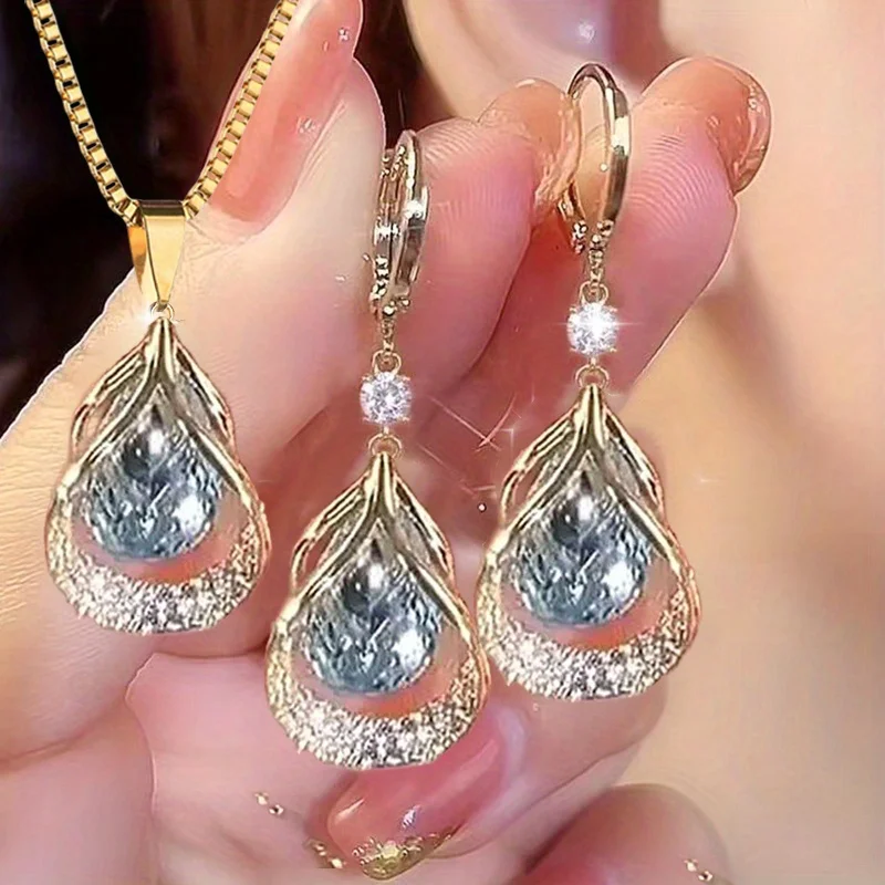 Gift Box Wrap Set - 3 Pcs Hollow Teardrop Light Blue