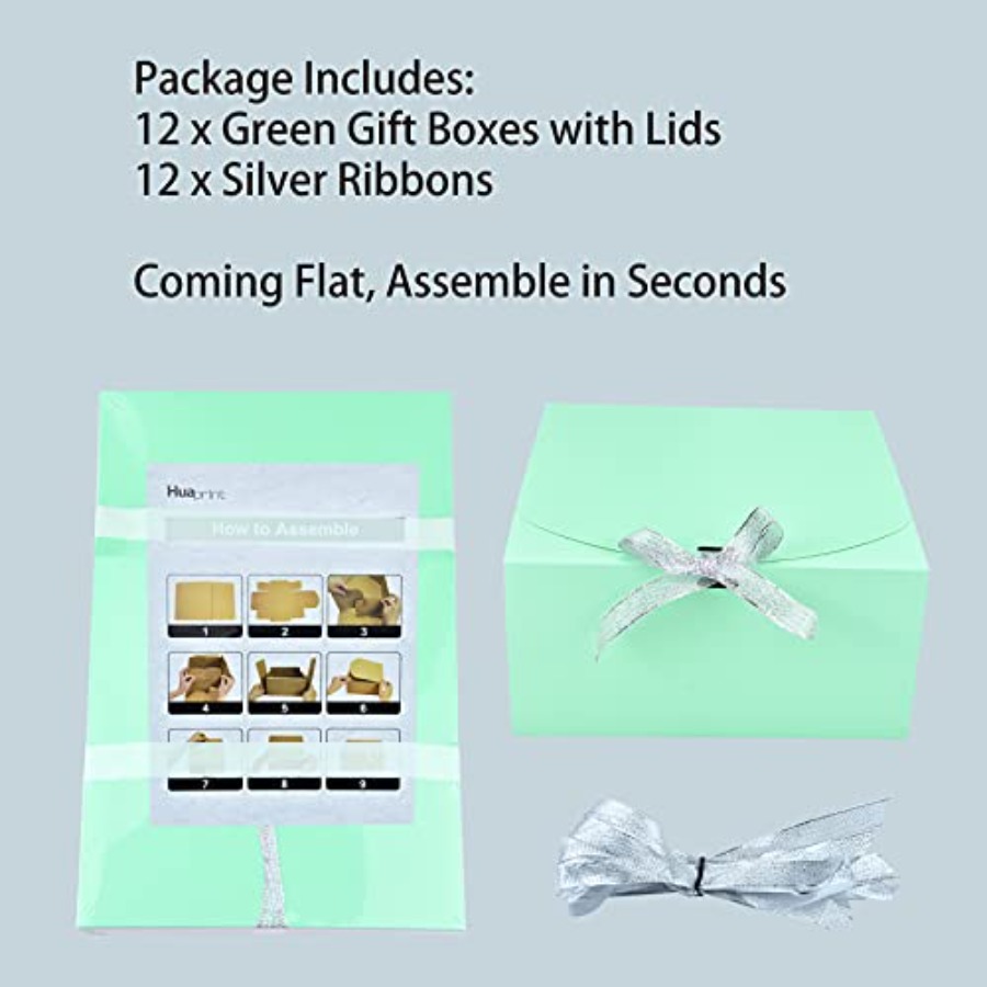 12 Sets Turquoise Green Gift B - Gift Box Wrap Set avis et prix