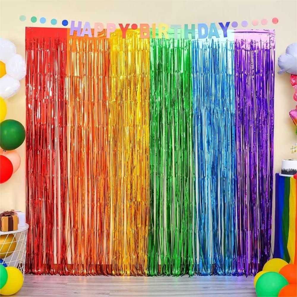 Party Backdrop Fringe Tinsel C - Tinsel Garland Decoration avis et prix