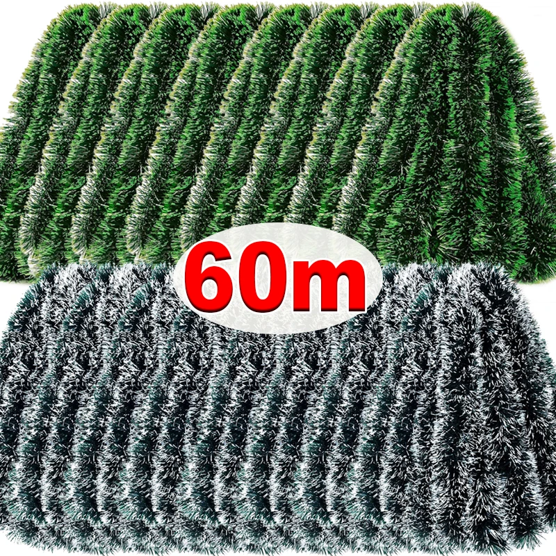 60/4m Christmas Tinsel Ribbons - Tinsel Garland Decoration avis et prix