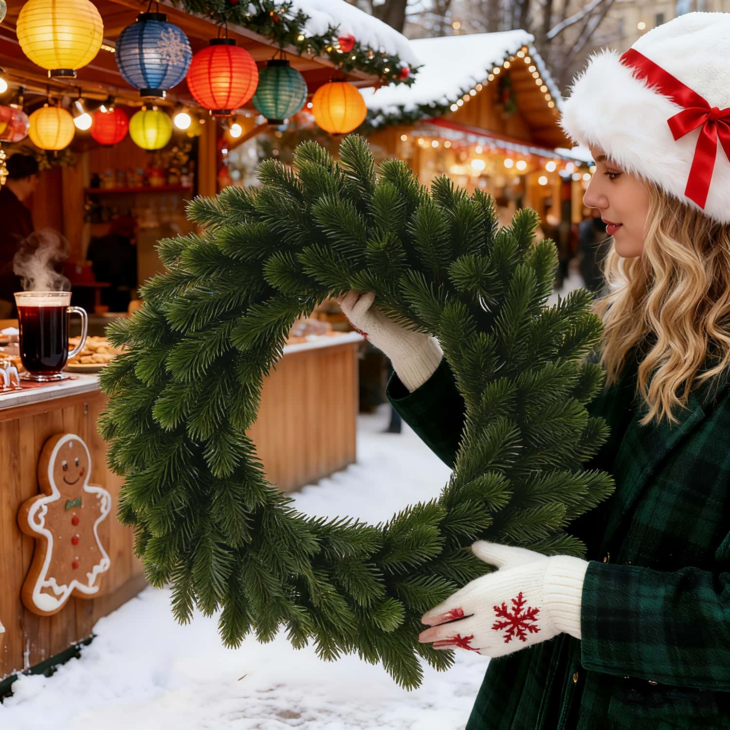 1pc Artificial Christmas Wreat - Christmas Wreath Fake avis et prix