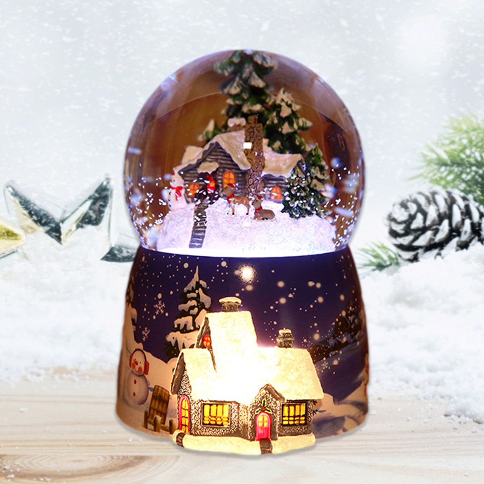 1 Pcs Resin Music Box Crystal  - Snow Globe Musical avis et prix