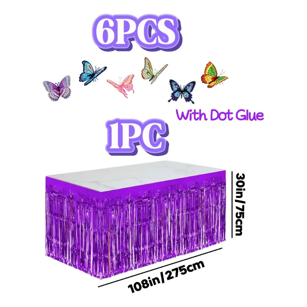 7Pcs Purple Metallic Foil Tabl - Christmas Table Runner avis et prix