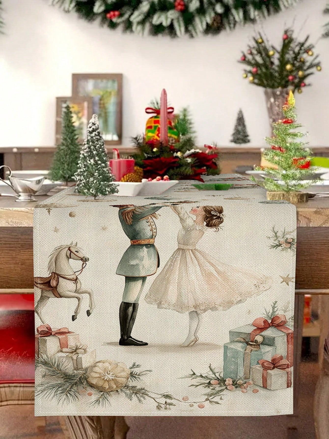 1pc Christmas Nutcracker & Bal - Christmas Table Runner avis et prix