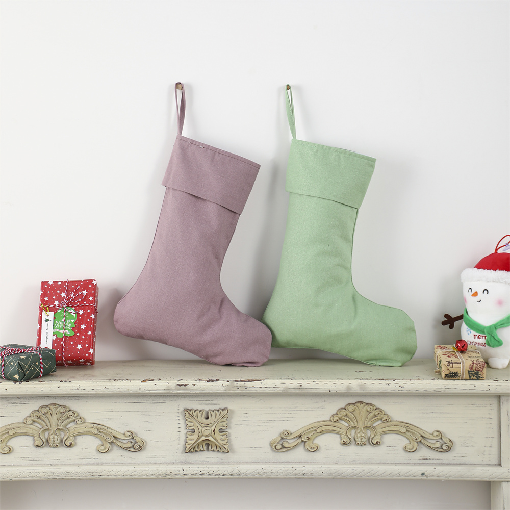 Linen Christmas Stocking Xmas  - Christmas Stocking Hanging avis et prix