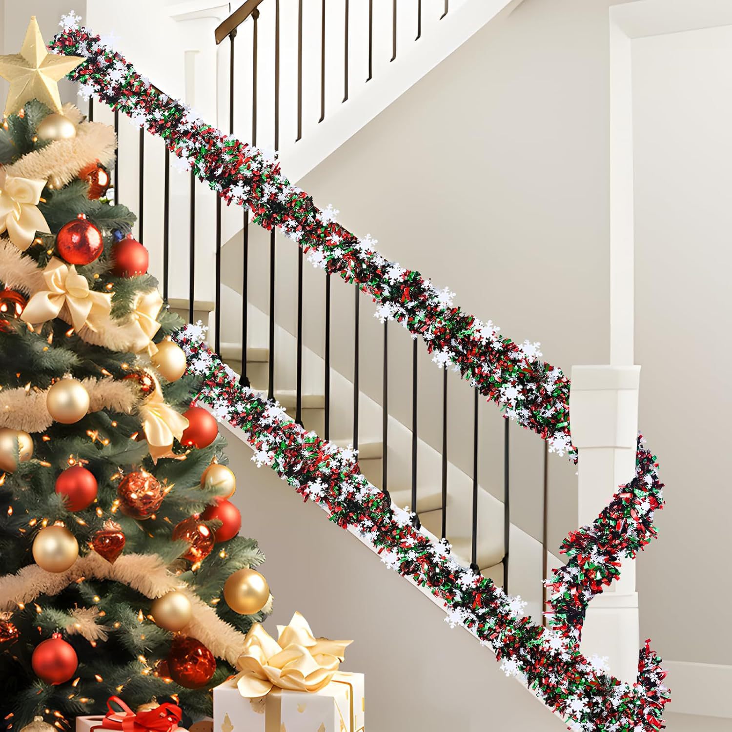 2M Christmas Snowflake Tinsel  - Tinsel Garland Decoration avis et prix