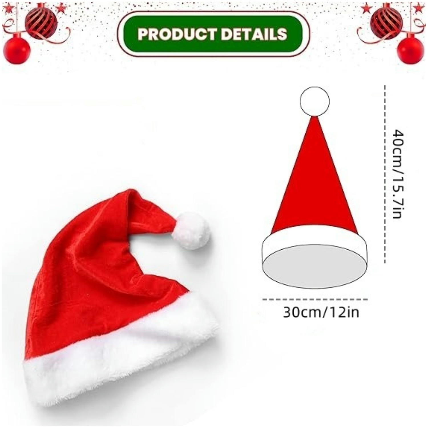 Fluffy Red Santa Hats Set with - Santa Hat Plush avis et prix
