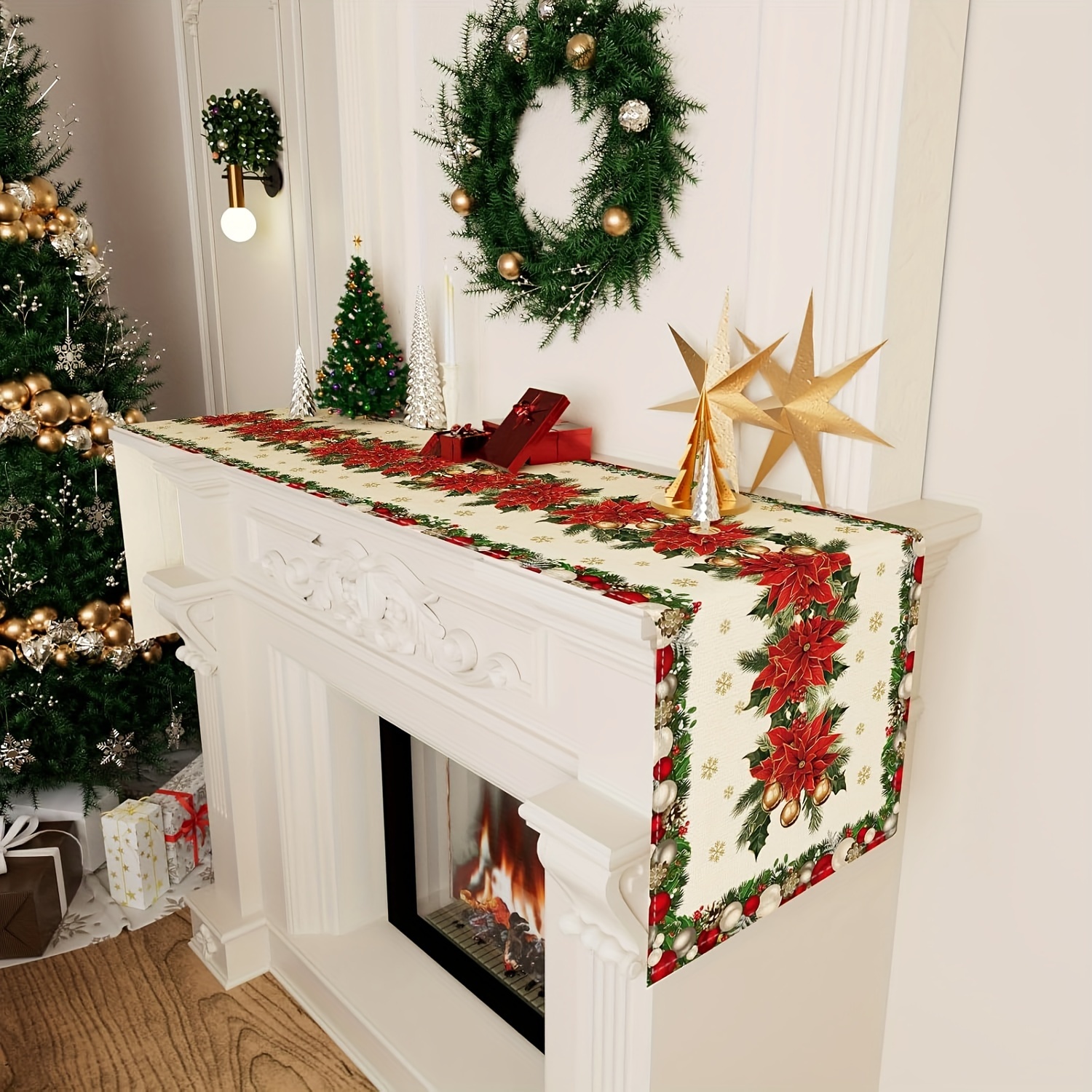 1pc Multi-Size Winter Floral T - Christmas Table Runner avis et prix