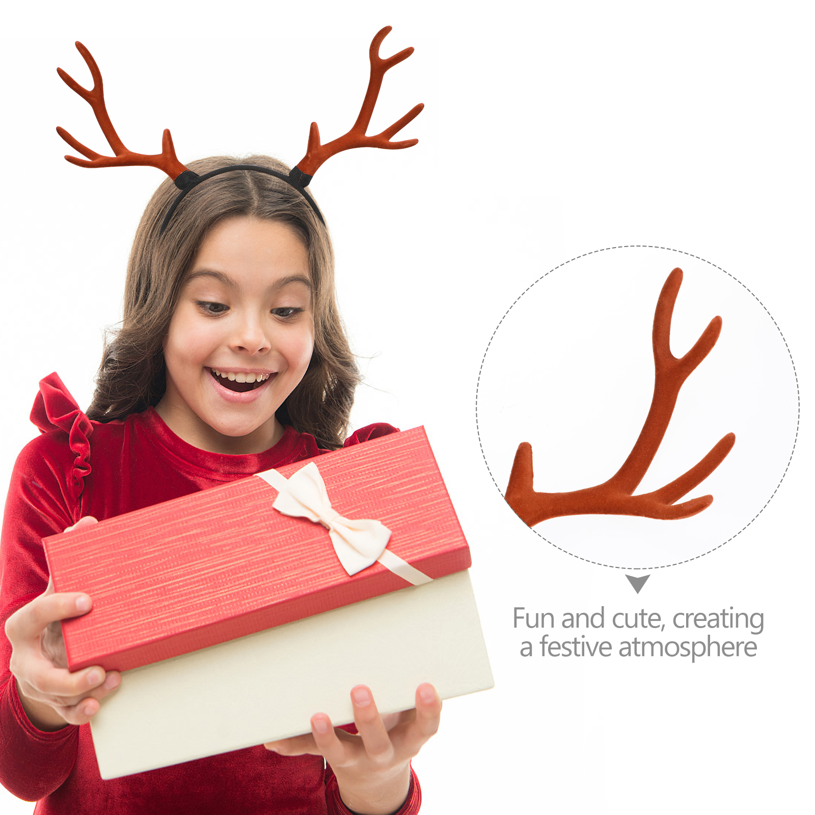 1pc Lovely Christmas Antler Ha - Reindeer Antlers Headband avis et prix