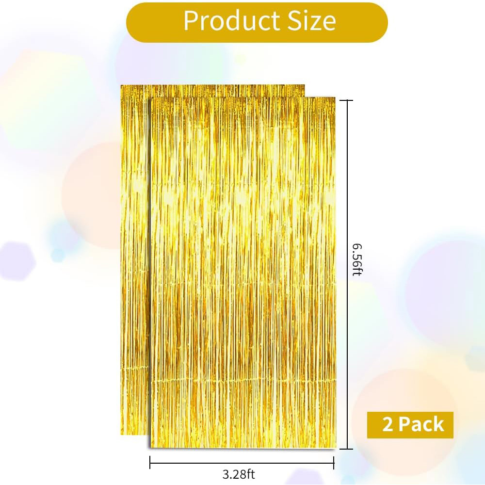 2Pack Gold Metallic Foil Tinse - Tinsel Garland Decoration avis et prix