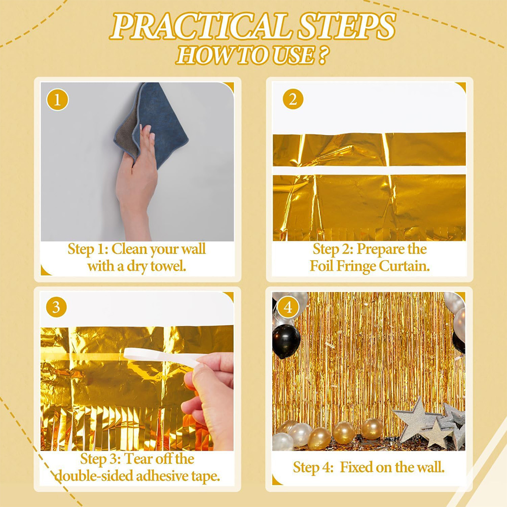 2Pack Gold Metallic Foil Tinse - Tinsel Garland Decoration avis et prix