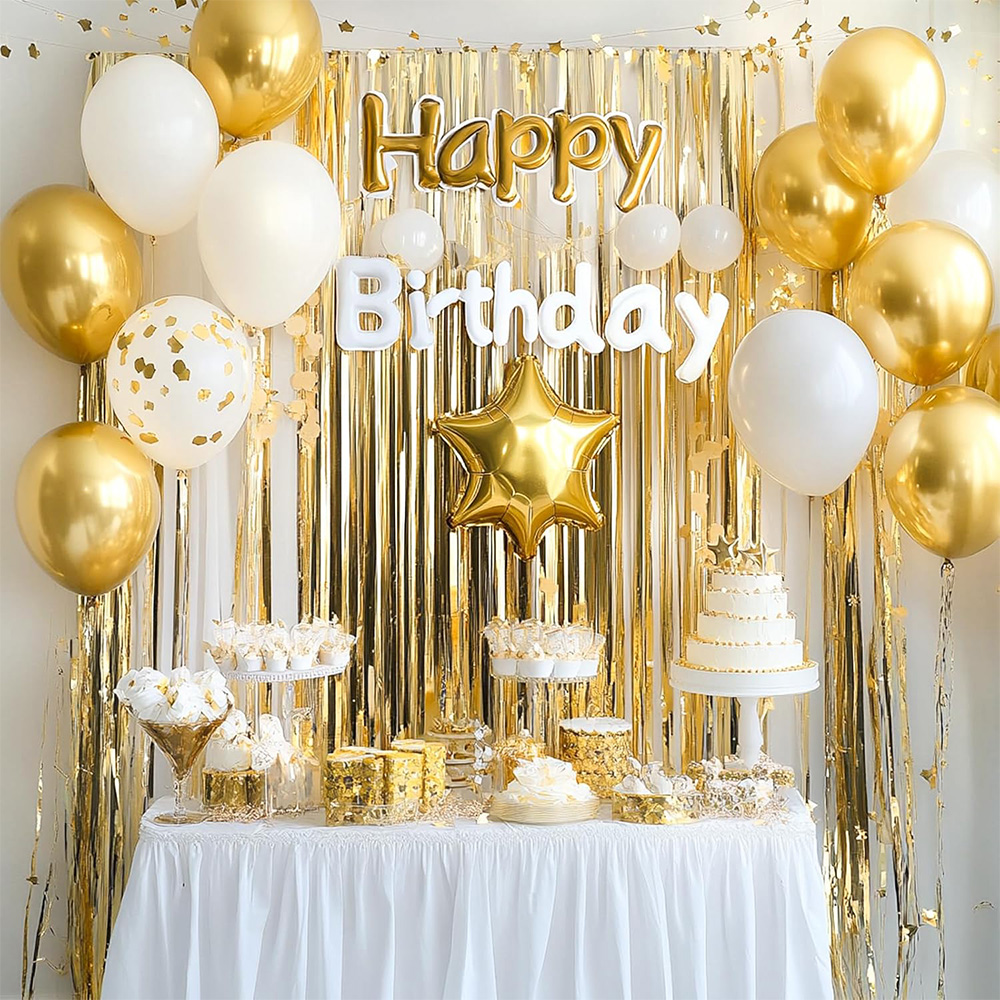 2Pack Gold Metallic Foil Tinse - Tinsel Garland Decoration avis et prix