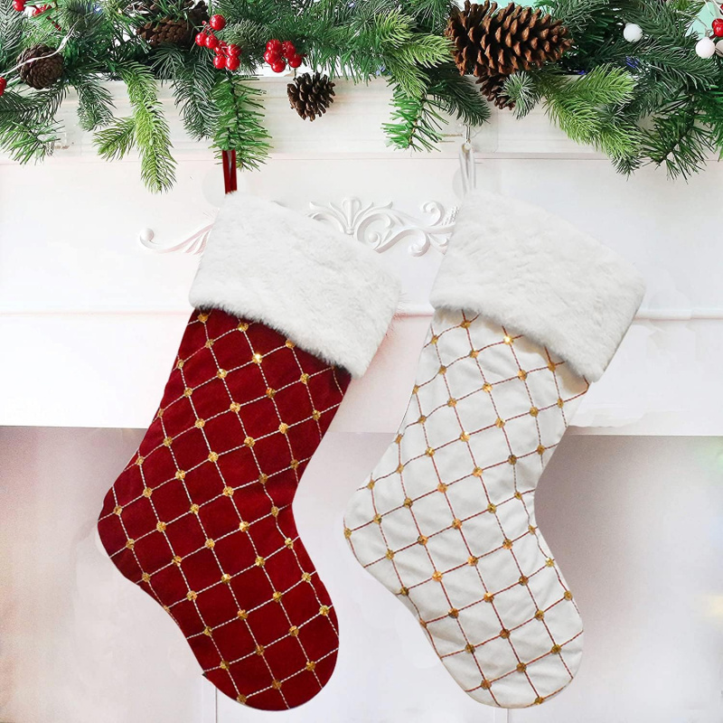 Christmas Stocking Soft Faux F - Christmas Stocking Hanging avis et prix