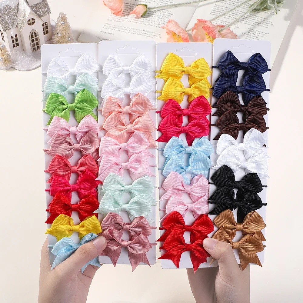 10Pcs Bows Elastic Hair rubber - Ribbon Bow Gift avis et prix