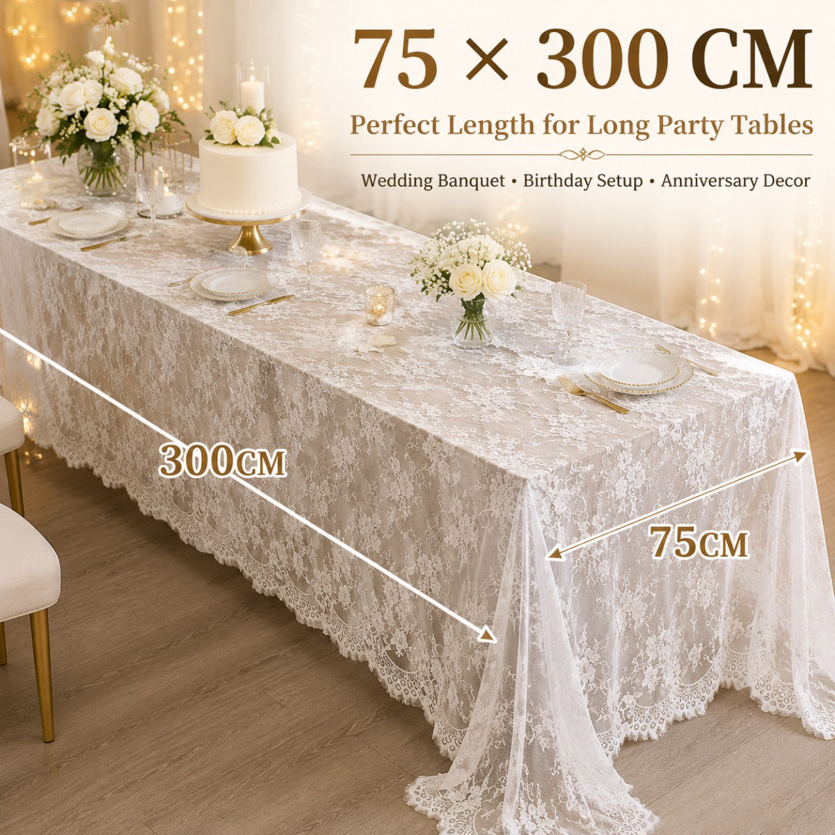 White Floral Lace Table Runner - Christmas Table Runner avis et prix