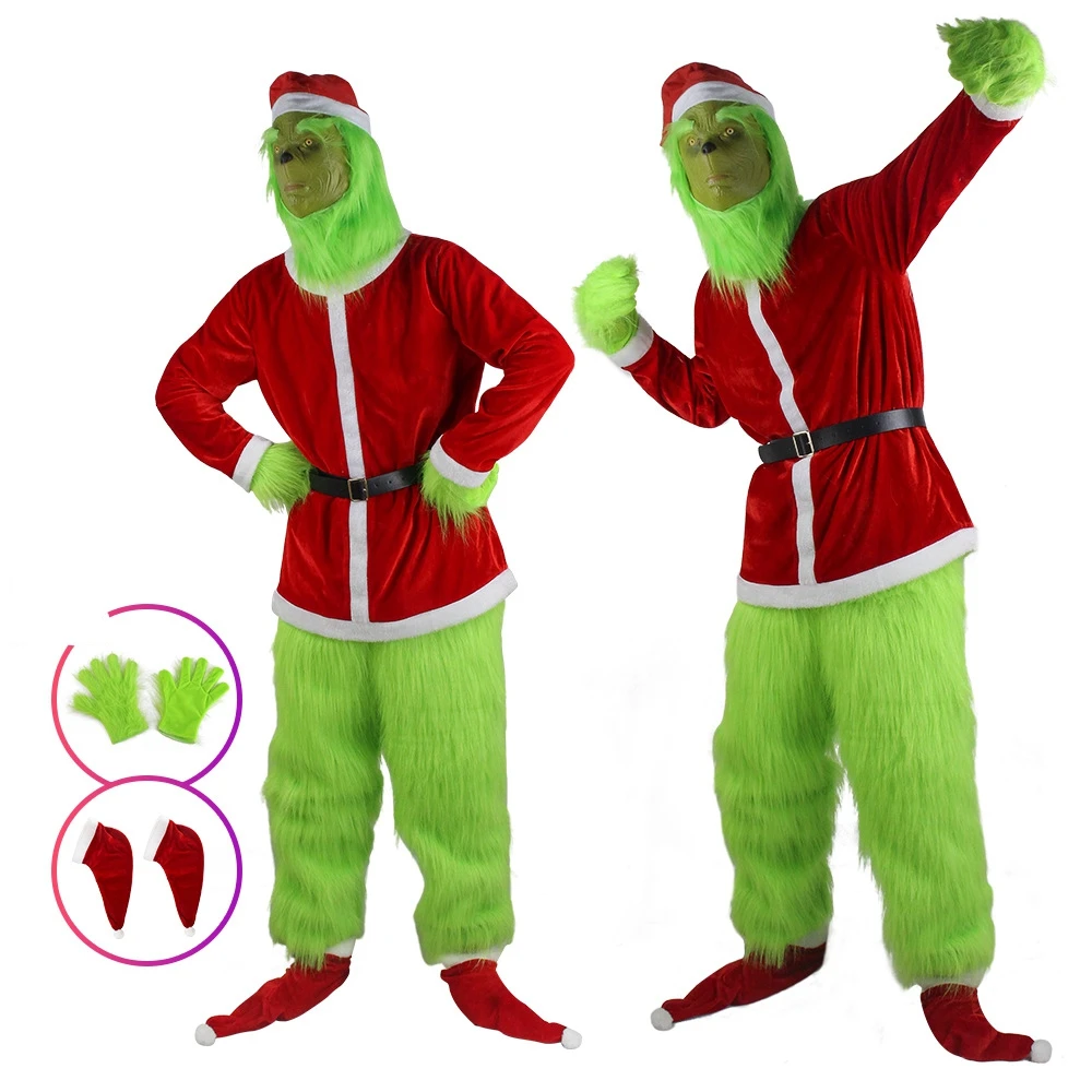 Merry Christmas Grinch Cosplay - Santa Hat Plush avis et prix
