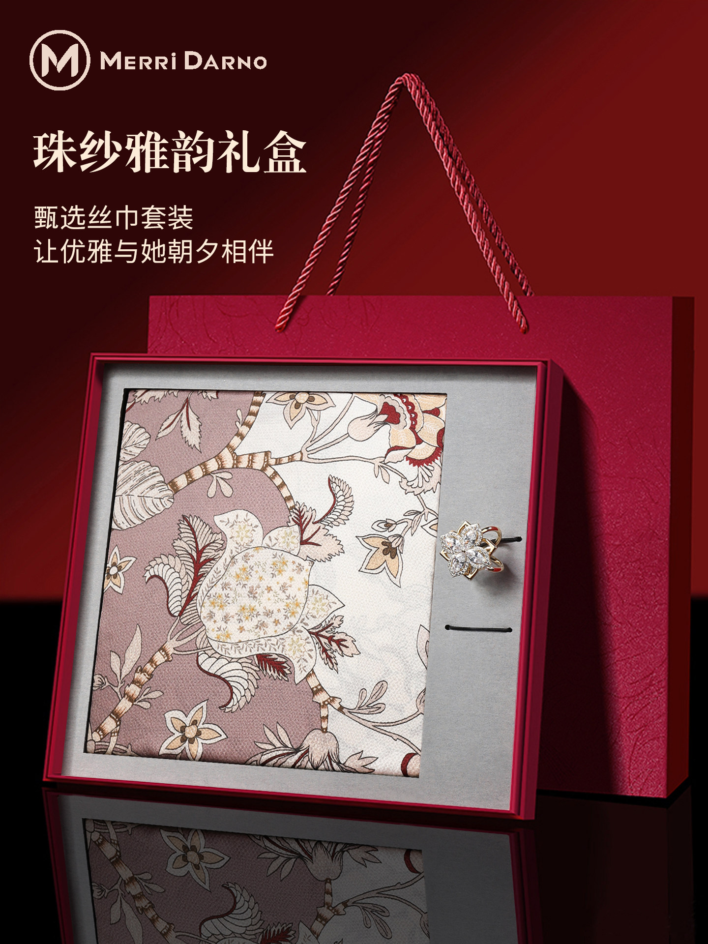 Women's Mulberry Silk Scarf Gi - Gift Box Wrap Set avis et prix