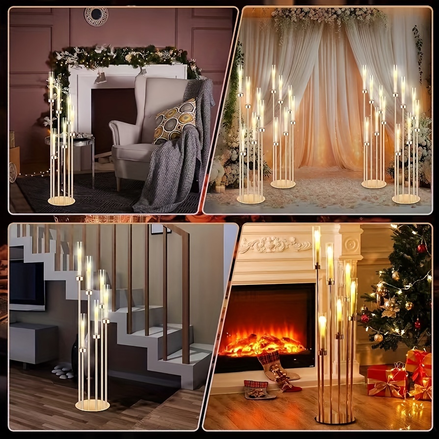 2 Sets Floor Candelabra 6 Arms - Holiday Candle Set avis et prix