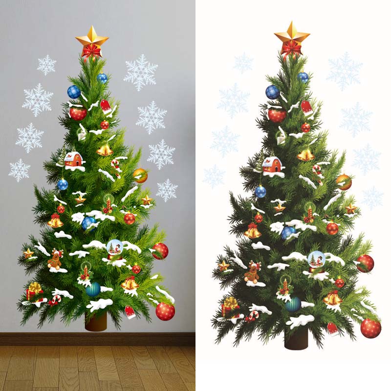 Christmas Tree Wall Stickers G - Snowflake Window Decal avis et prix