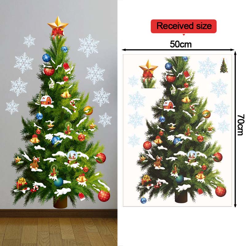 Christmas Tree Wall Stickers G - Snowflake Window Decal avis et prix