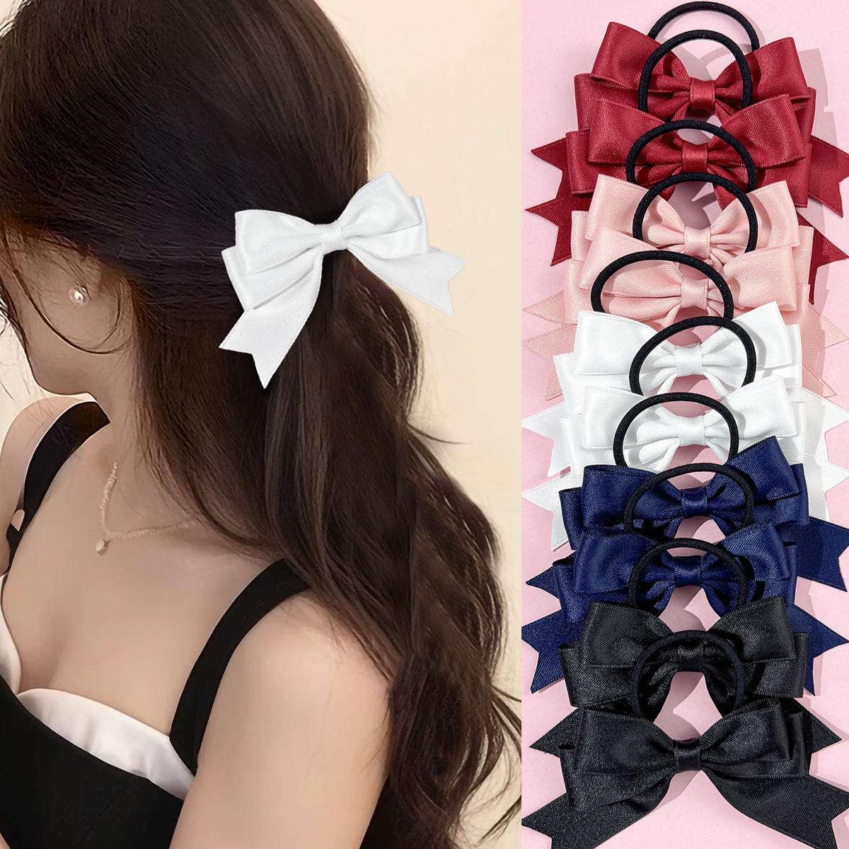 2 Pieces of Bow Hair Ties, Swe - Ribbon Bow Gift avis et prix