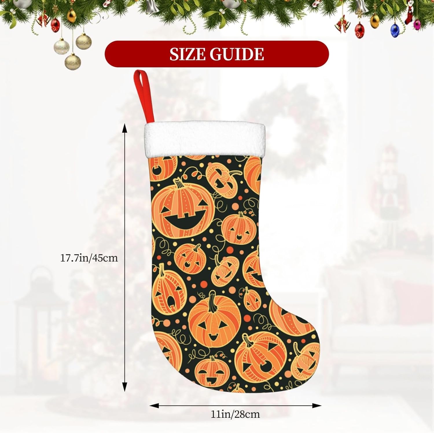 Halloween Pumpkin Christmas St - Christmas Stocking Hanging avis et prix