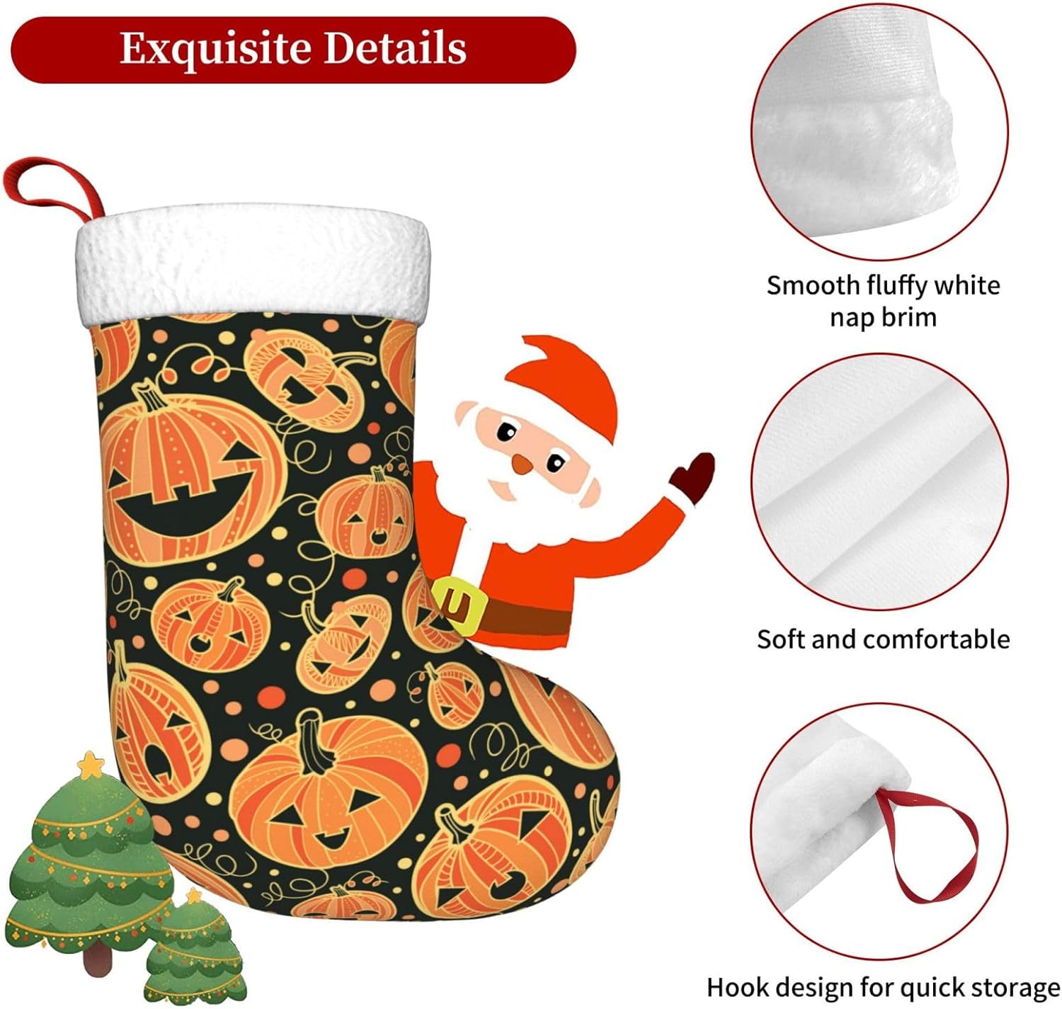 Halloween Pumpkin Christmas St - Christmas Stocking Hanging avis et prix