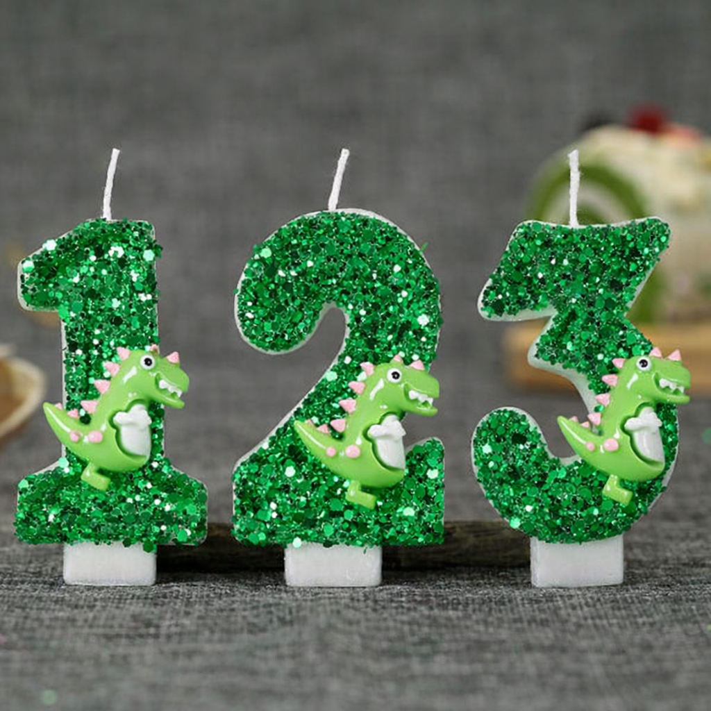 Cartoon Dinosaur Digital Birth - Holiday Candle Set avis et prix