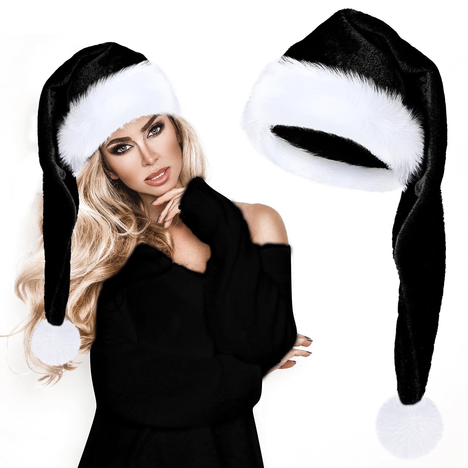 Long Plush Christmas Hat Red T - Santa Hat Plush avis et prix