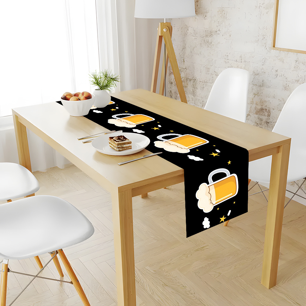 1pc 2D Flat Printed Table Runn - Christmas Table Runner avis et prix