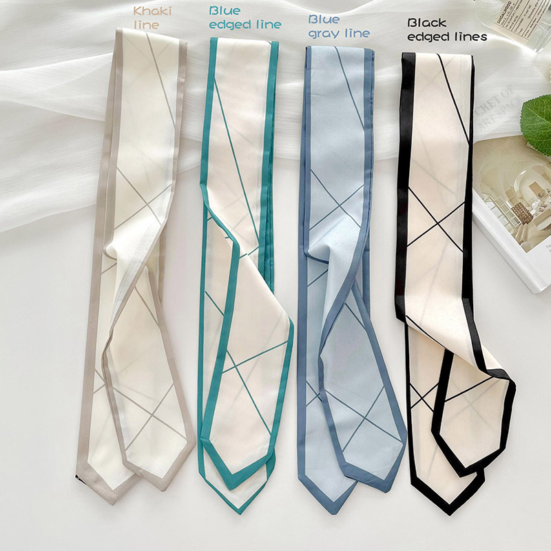 Versatile silk scarf, thin, lo - Ribbon Bow Gift avis et prix