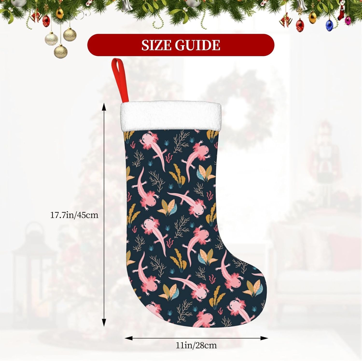 Cute Axolotl Christmas Stockin - Christmas Stocking Hanging avis et prix