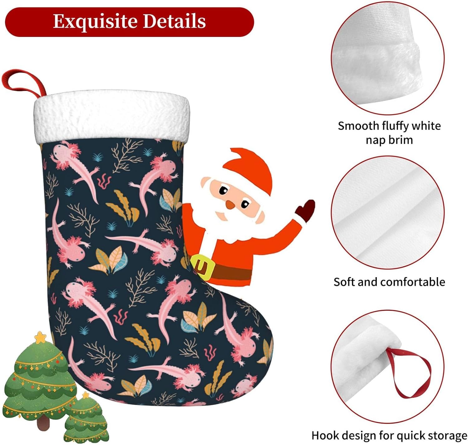 Cute Axolotl Christmas Stockin - Christmas Stocking Hanging avis et prix