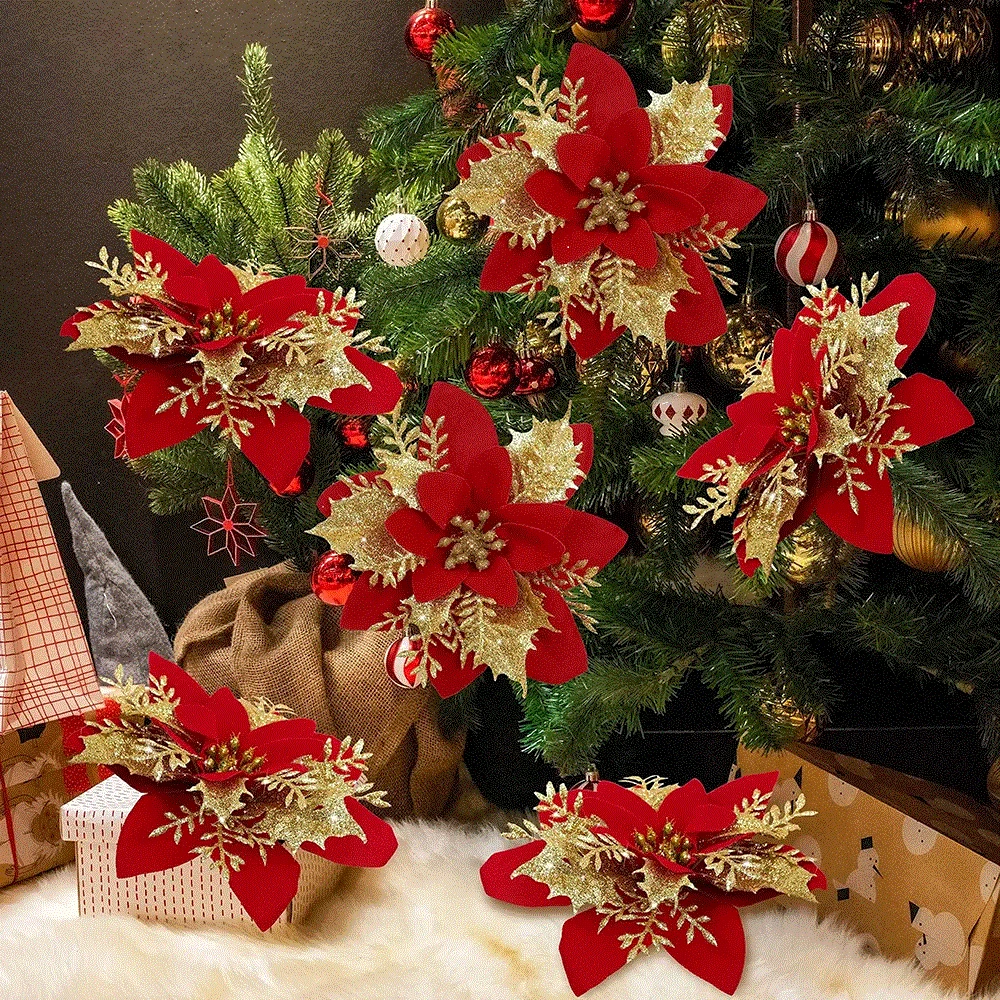 9cm Glitter Artifical Christma - Christmas Wreath Fake avis et prix