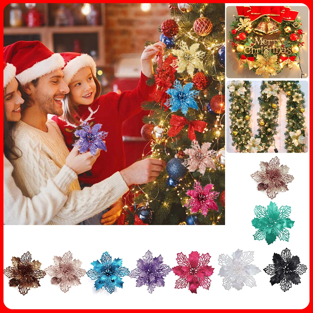 9cm Glitter Artifical Christma - Christmas Wreath Fake avis et prix