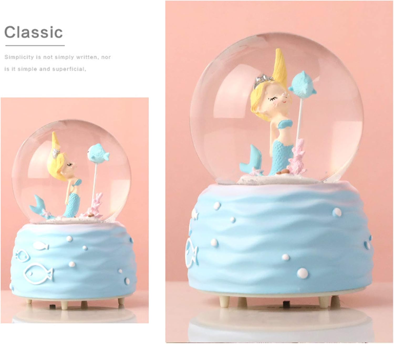 Mermaid Snow Globe Music Box w - Snow Globe Musical avis et prix