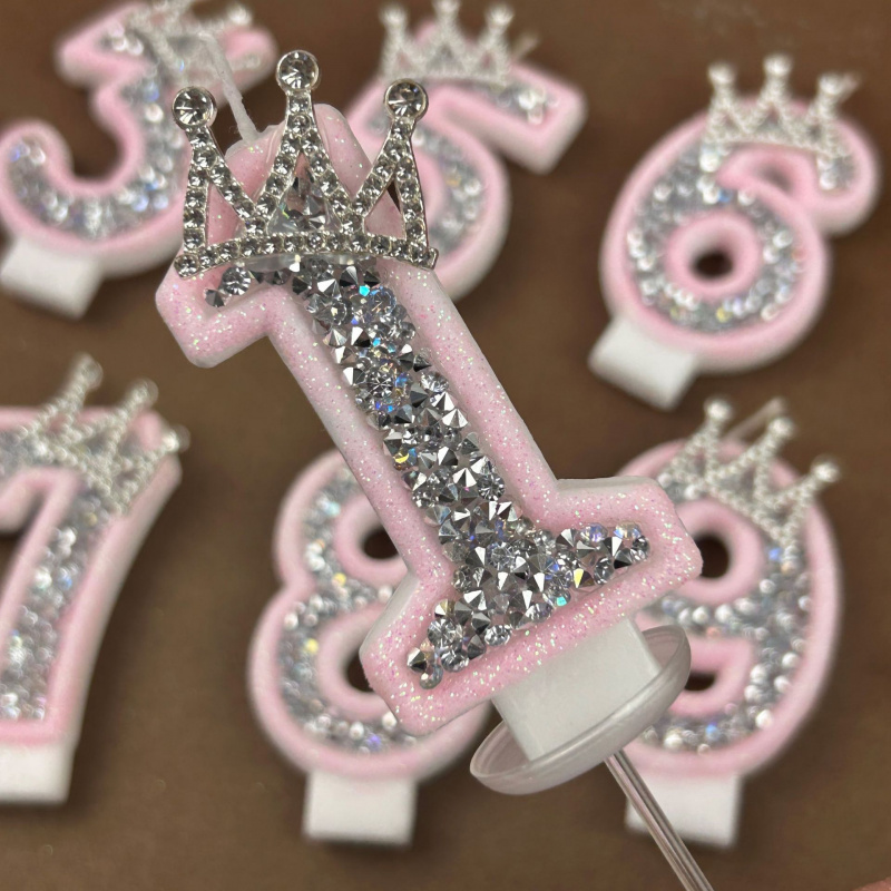 Digital Candles 0-9 Pink Silve - Holiday Candle Set avis et prix