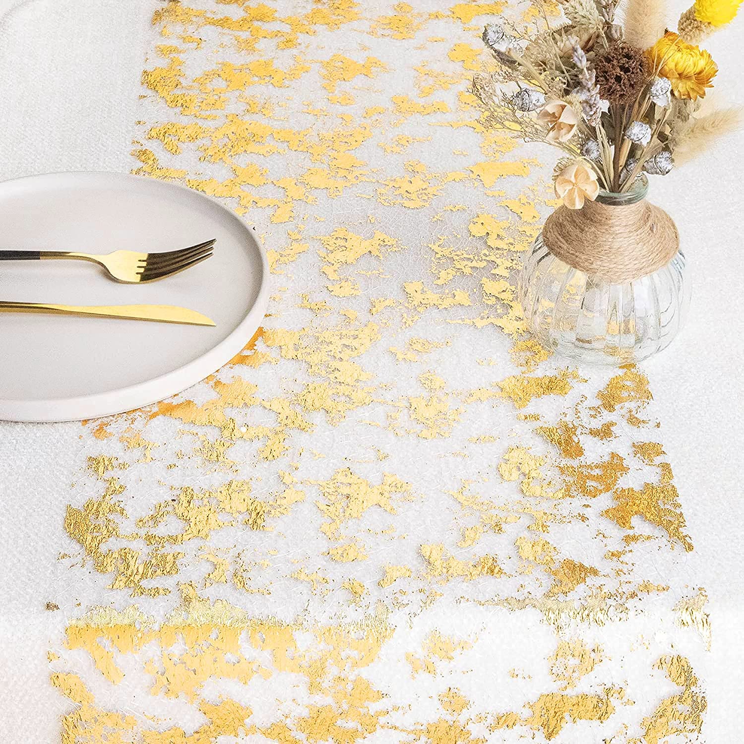 Sparkle Metallic Gold Thin Tab - Christmas Table Runner avis et prix