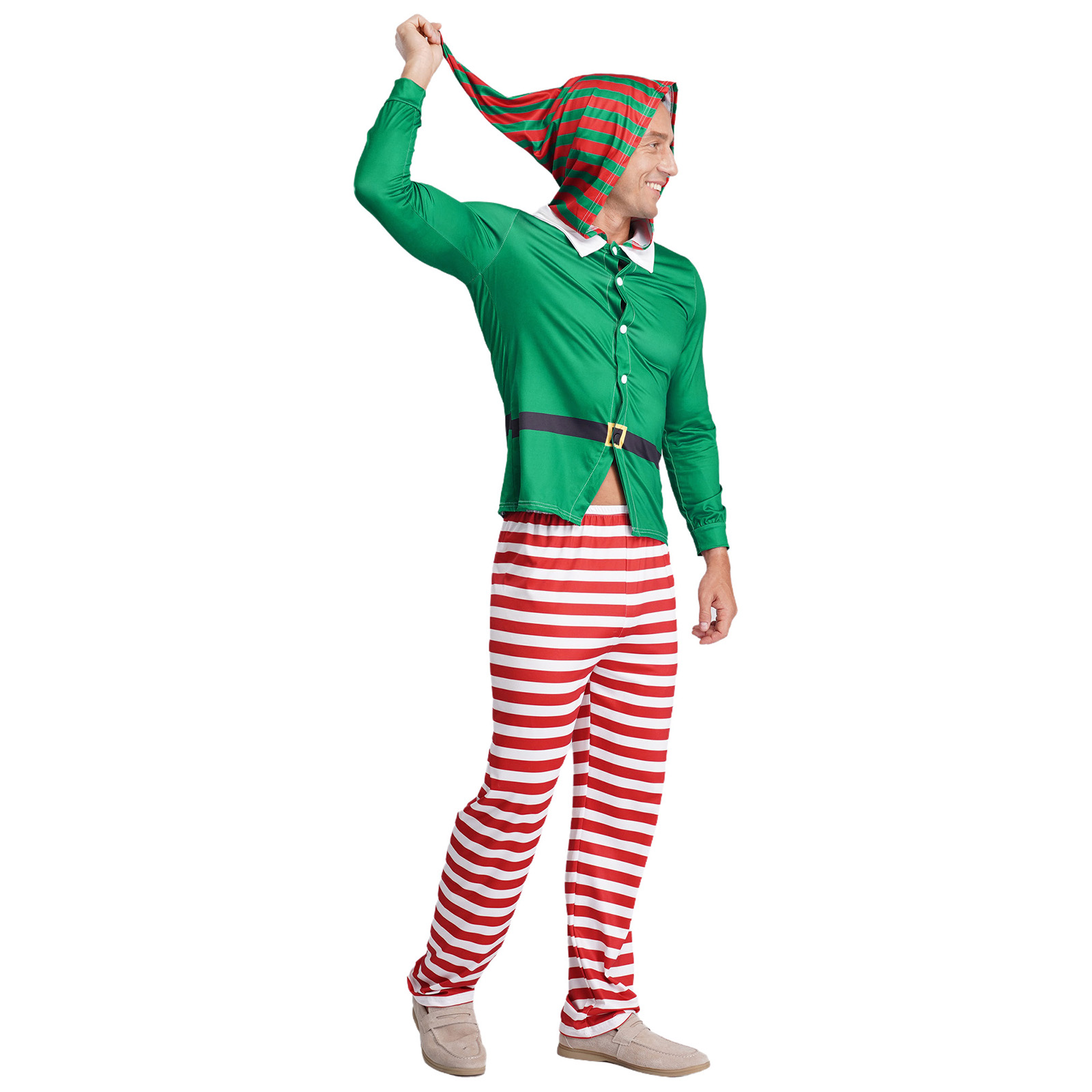 Mens Christmas Elf Pajamas Par - Elf Costume Christmas avis et prix