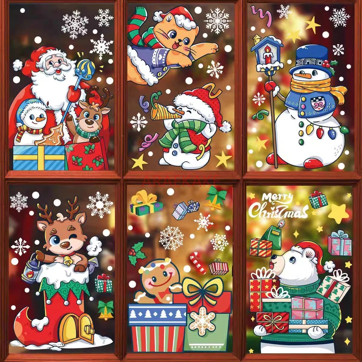 1set Snowman Static Window Sti - Snowflake Window Decal avis et prix