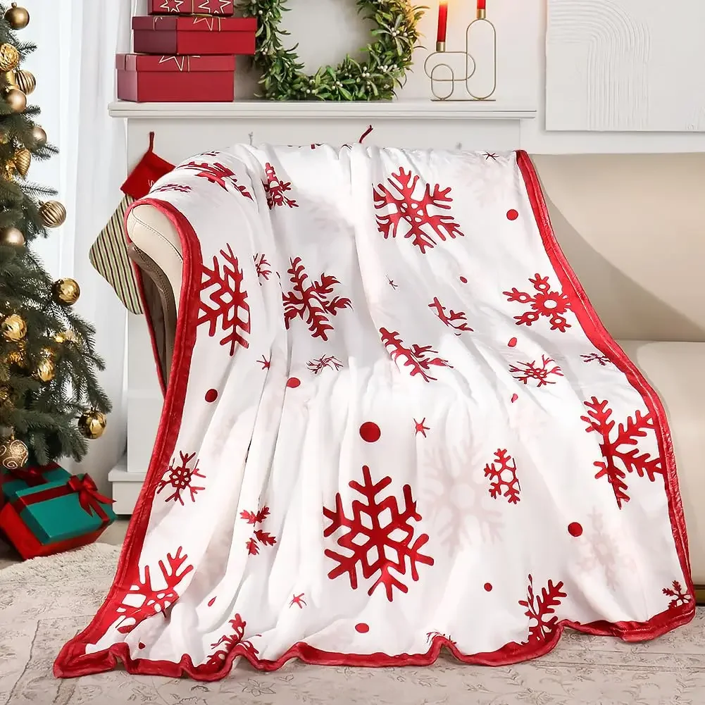 Red Snowflake Blanket Super So - Christmas Throw Blanket avis et prix