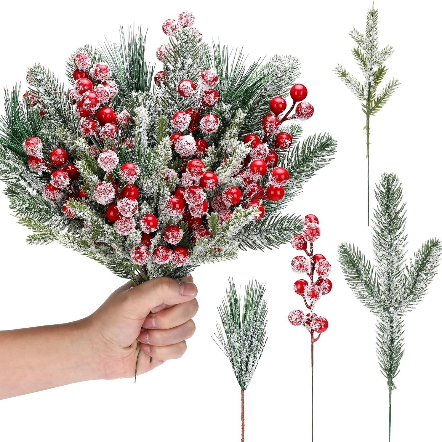 Artificial Snow White Pine Bra - Christmas Wreath Fake avis et prix