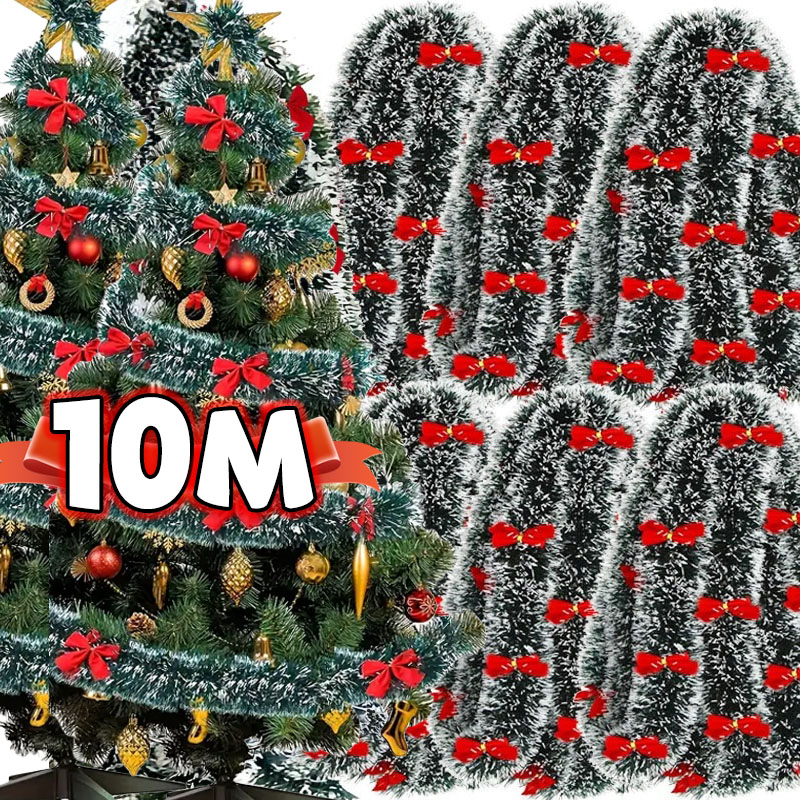 Christmas Bow Tinsel Ribbons G - Tinsel Garland Decoration avis et prix