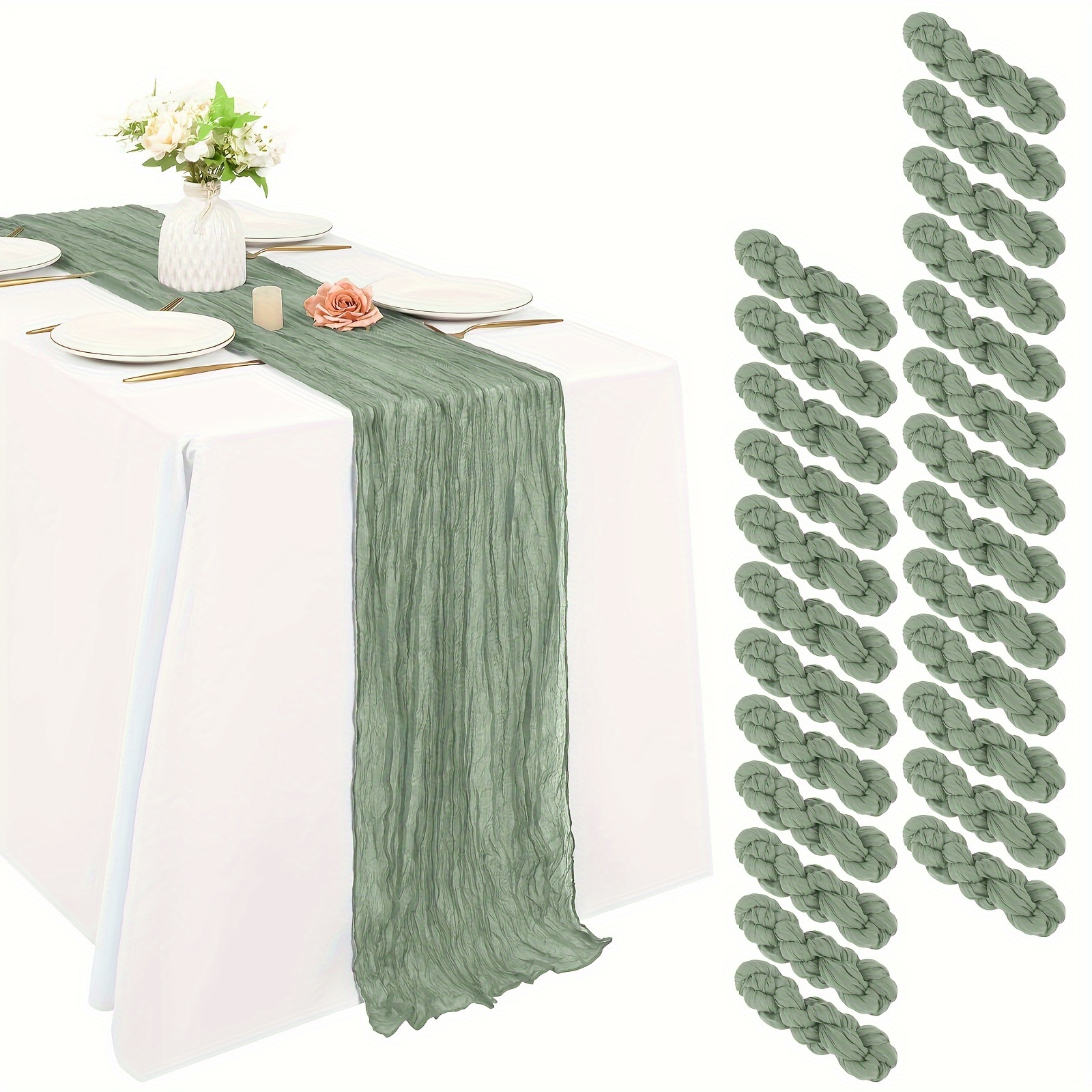 Of 25 Black Cheesecloth Table  - Christmas Table Runner avis et prix