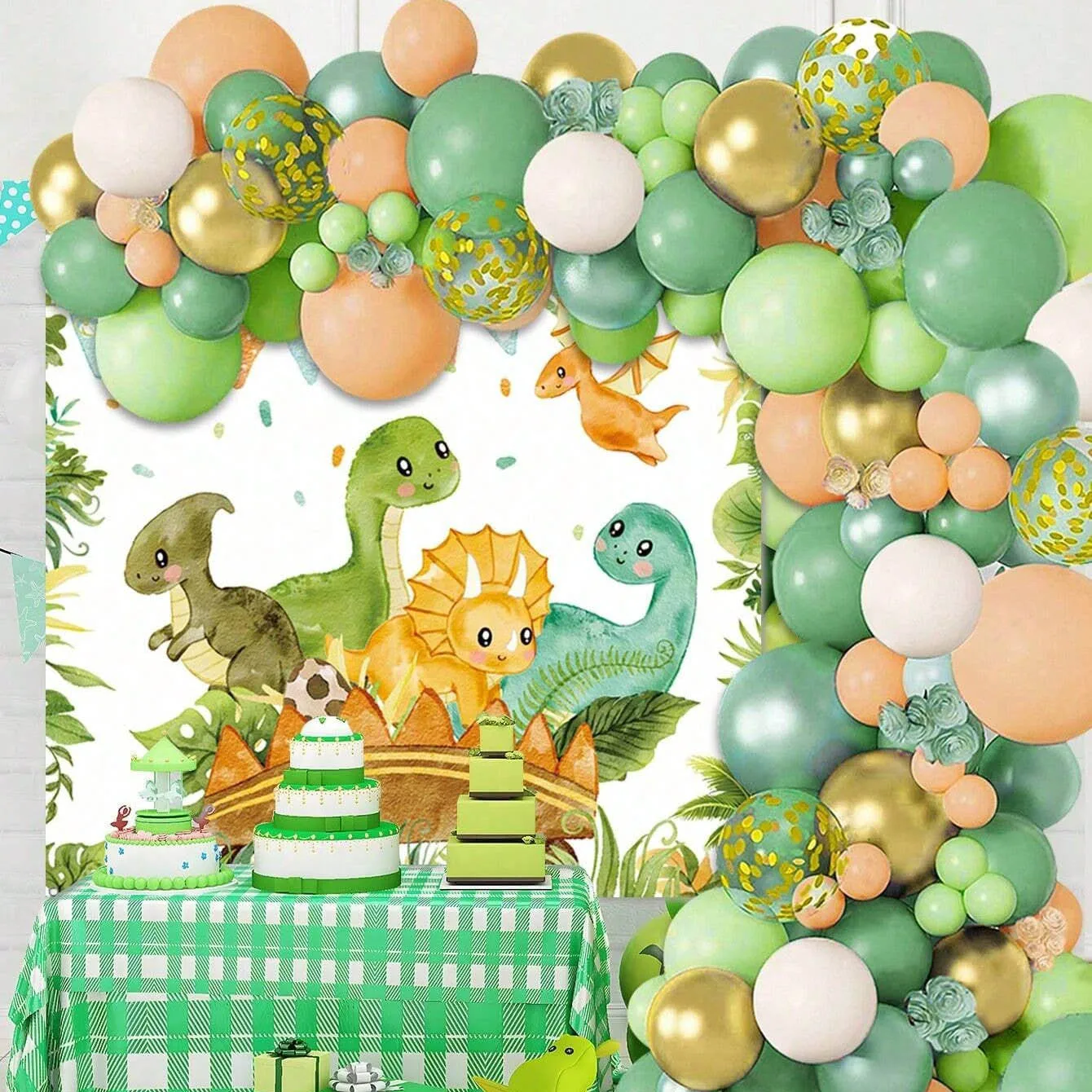Dinosaur Balloon Set Arch for  - Tinsel Garland Decoration avis et prix