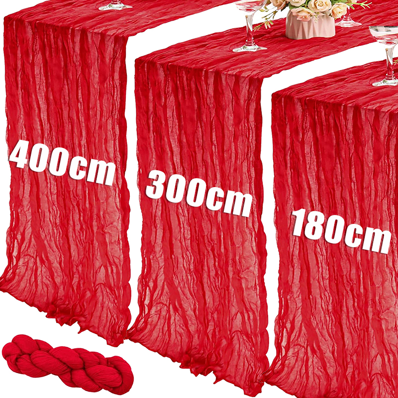 1.8/3/4M Long Red Table Runner - Christmas Table Runner avis et prix