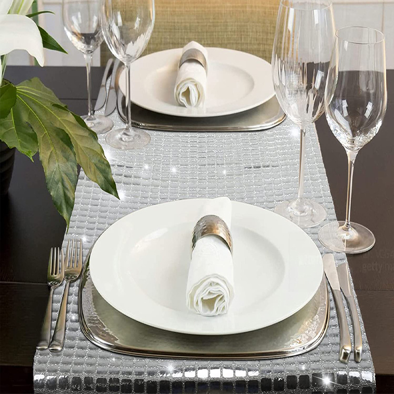 Shiny Mirror Gold/Silver Foil  - Christmas Table Runner avis et prix