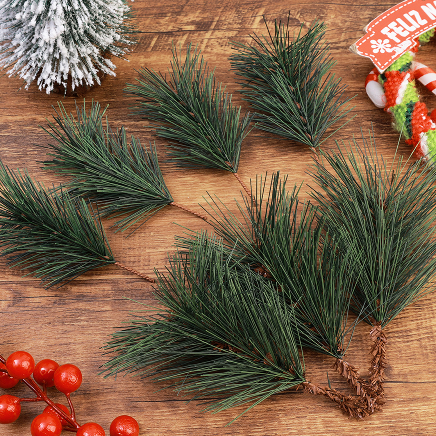 Fake Tree Leaves Branches Arti - Christmas Wreath Fake avis et prix