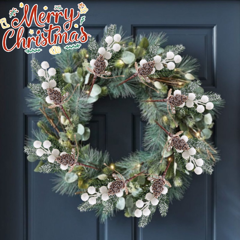 Christmas Artificial White Ber - Christmas Wreath Fake avis et prix