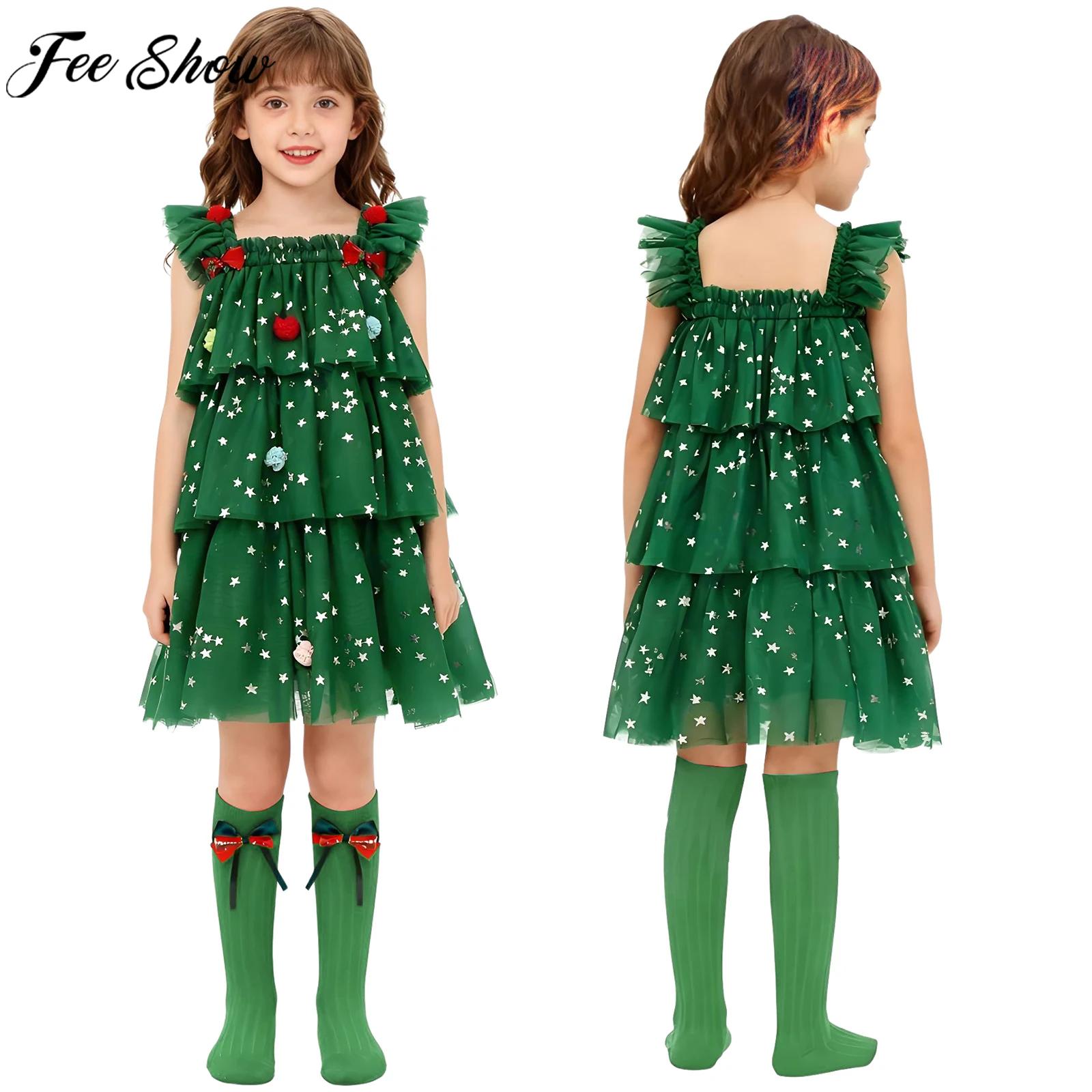 Toddler Girls Christmas Tree E - Elf Costume Christmas avis et prix